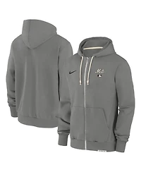 Nike Men's Charcoal New York Mets Authentic Collection Travel Performance Full-Zip Hoodie