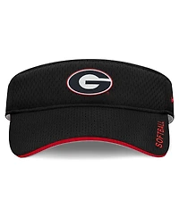 Nike Men's and Women's Black Georgia Bulldogs 2025 Dugout Softball Ace Performance Adjustable Visor Hat