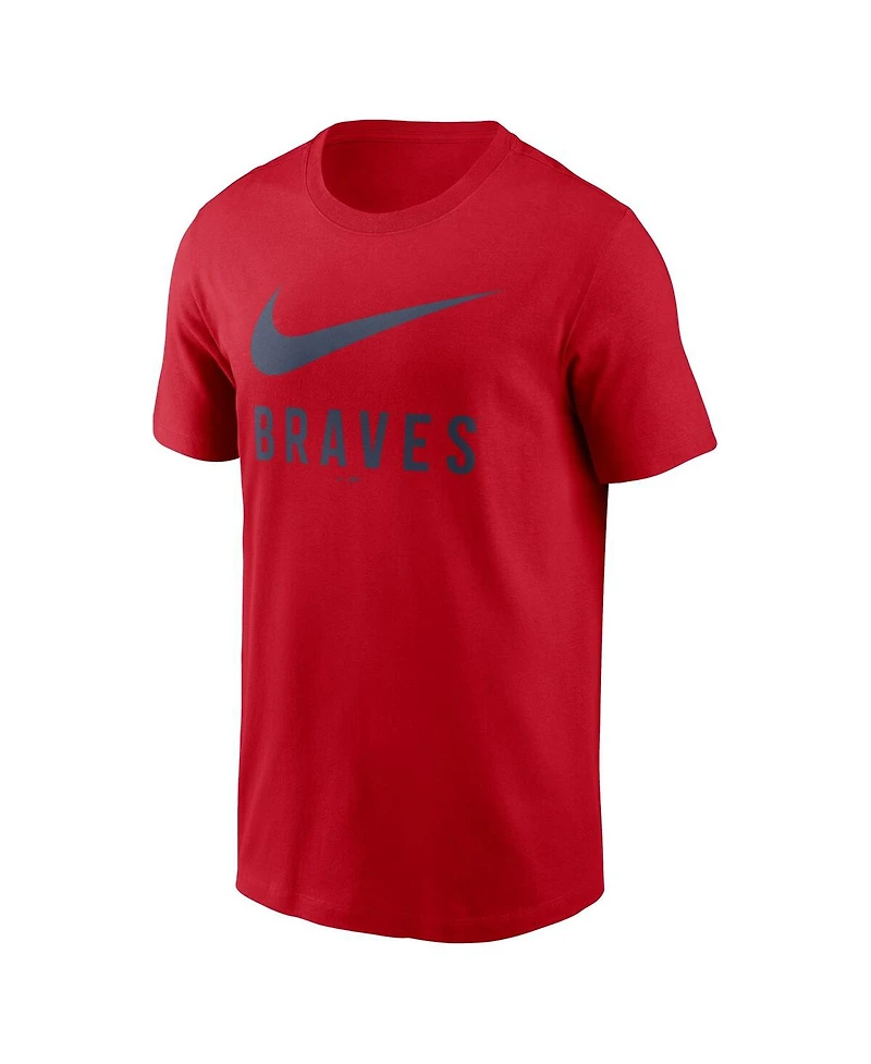 Nike Men's Red Atlanta Braves Swoosh T-Shirt