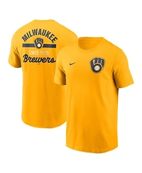 Nike Men's Gold Milwaukee Brewers 2-Hit T-Shirt