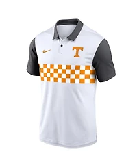Nike Men's White Tennessee Volunteers Campus Pattern Vapor Performance Polo Shirt