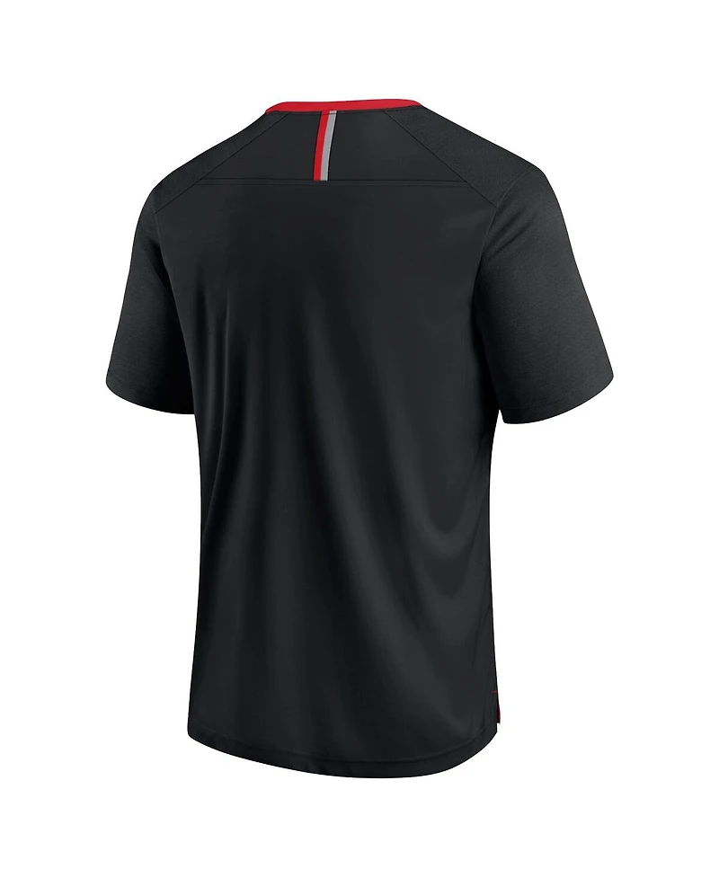 Fanatics Men's Black Nebraska Huskers Defender Fade Slant T-Shirt