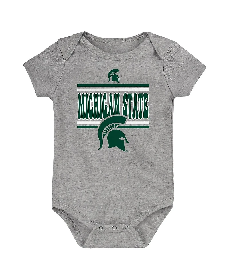 Outerstuff Newborn Green Michigan State Spartans Sunday Comics Bodysuit 3-Pack