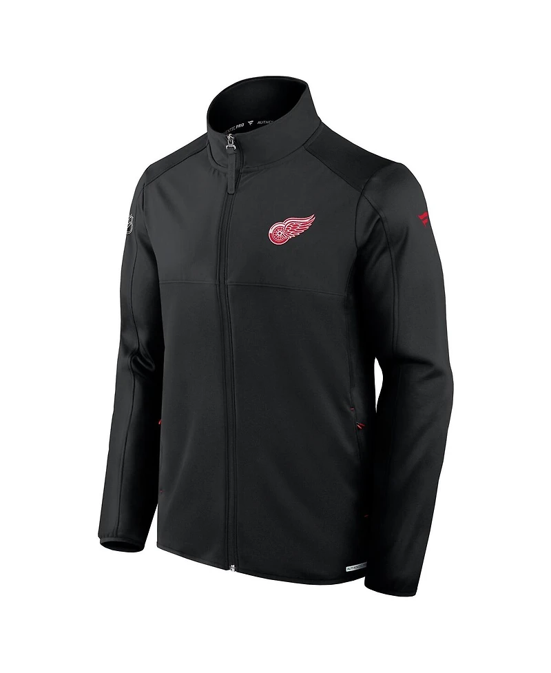 Fanatics Men's Black Detroit Red Wings Authentic Pro Rink Fleece Full-Zip Jacket