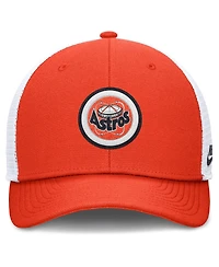 Nike Men's Orange Houston Astros Cooperstown Collection Rise Trucker Adjustable Hat