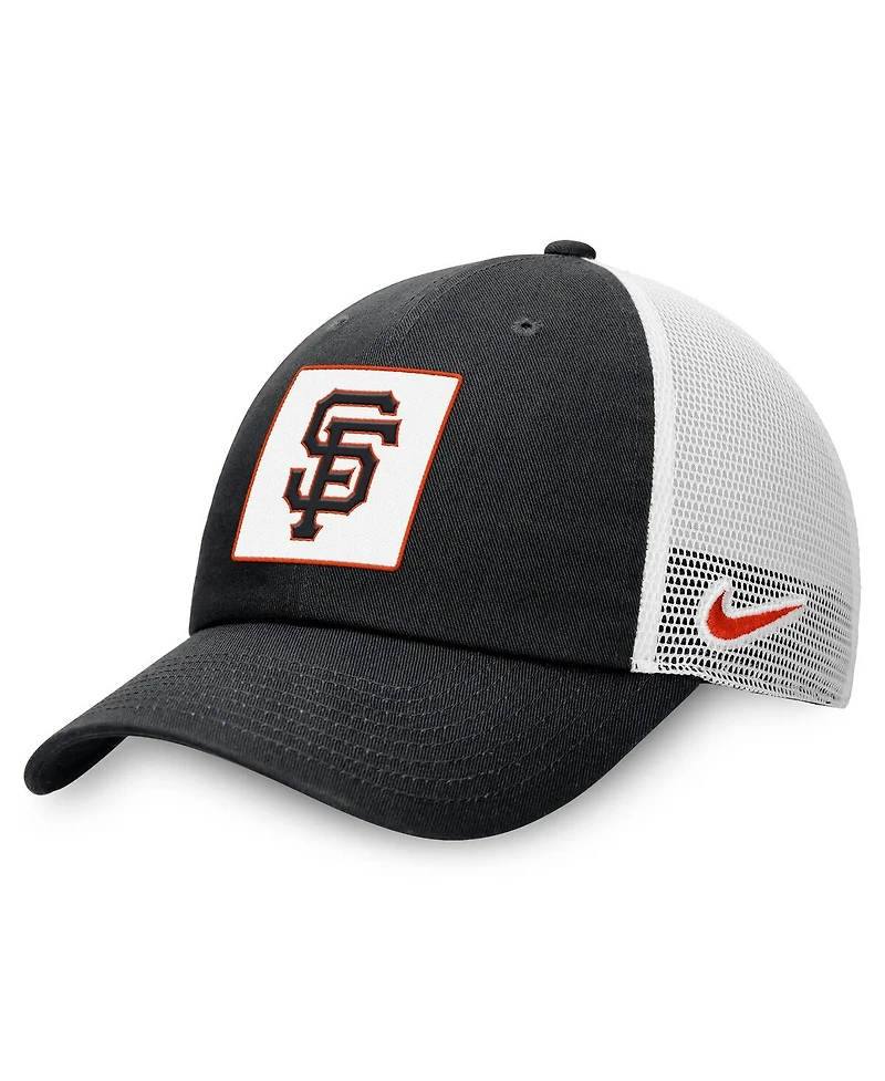 Nike Men's Black San Francisco Giants Rise Adjustable Trucker Hat