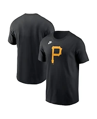 Nike Men's Black Pittsburgh Pirates Cooperstown Collection Team Logo T-Shirt
