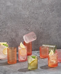 The Wine Savant Khen Vintage Hobnail Lowball Tumbler, Set of 5