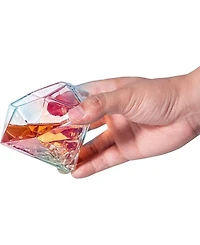 The Wine Savant Diamond Whiskey and Wine Glasses, Set of 4