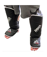 Centurion Muay Thai Shin and Instep Guards, High-Density Foam Protection, Skintex Leather, Adjustable Straps, Lightweight & Durable for Mma