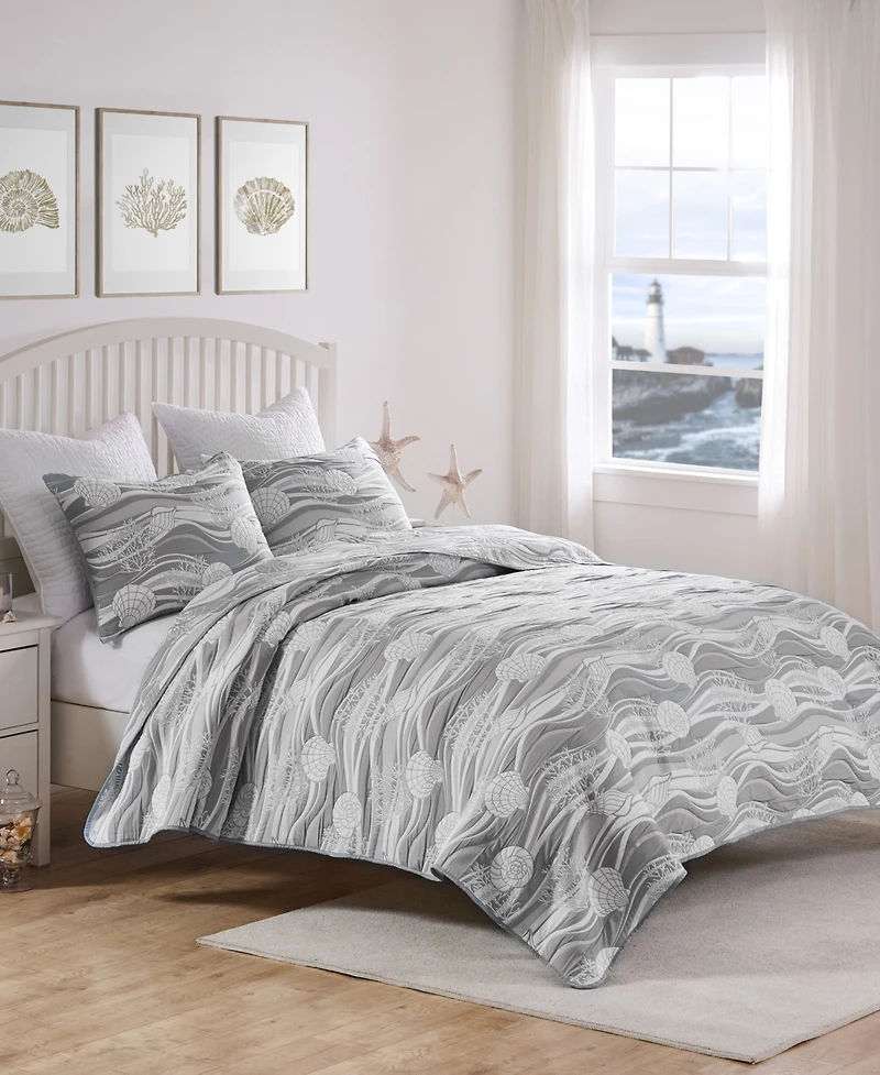 Greenland Home Fashions Dover Reversible Matelasse -Pc. Coverlet Set