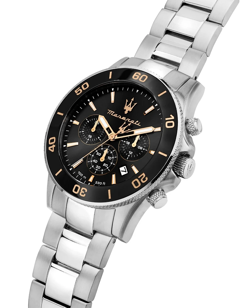 Maserati Men's Chronograph Stainless Steel Metal Band Watch, 43mm