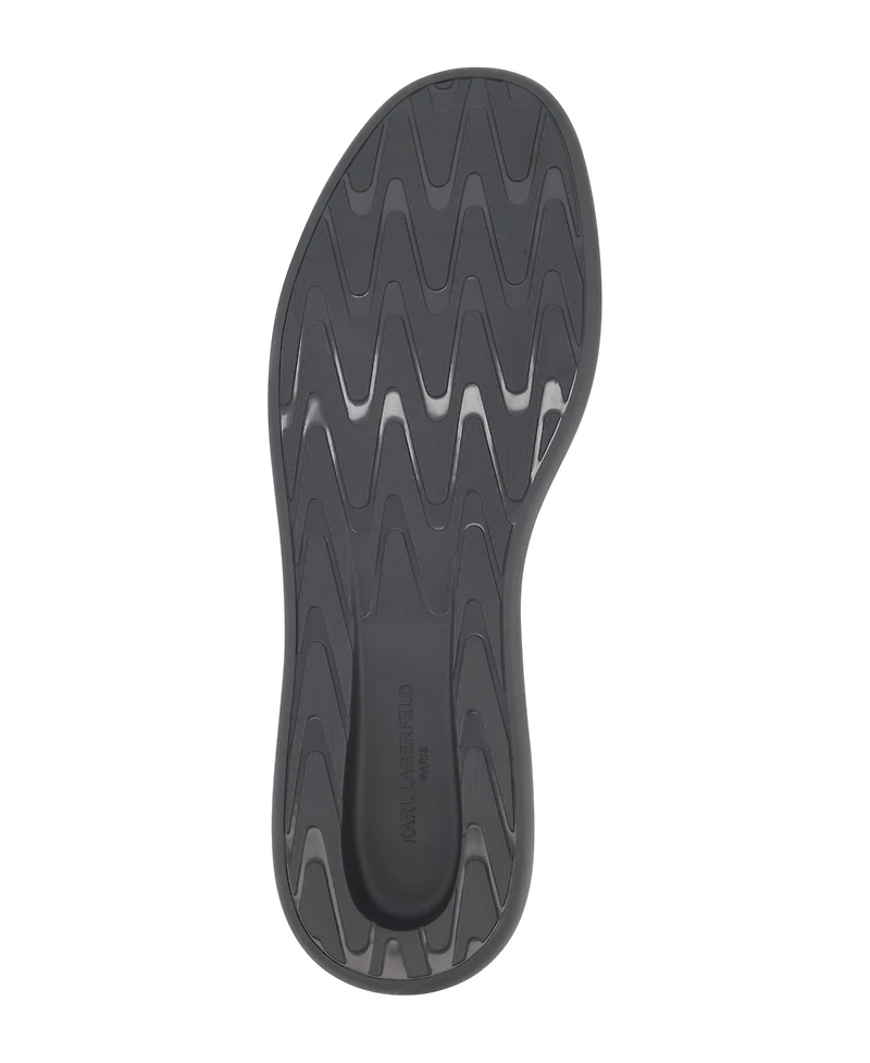 Karl Lagerfeld Paris Men's Front Crossed Reptile Print Slip On Sneakers