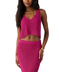 O'Neill Juniors' Cropped Crochet Tank Top Cover-Up