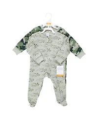 Hudson Baby Baby Boys Hudson Cozy Thermal Zippered One-Piece Outfits 2-Pack