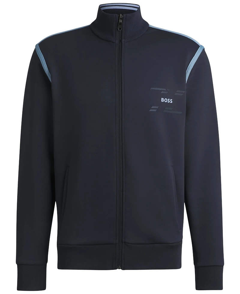 Boss by Hugo Men's Cotton-Blend Zip-Up Sweatshirt