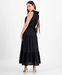 Sam Edelman Women's High-Neck Tiered Sleeveless Dress
