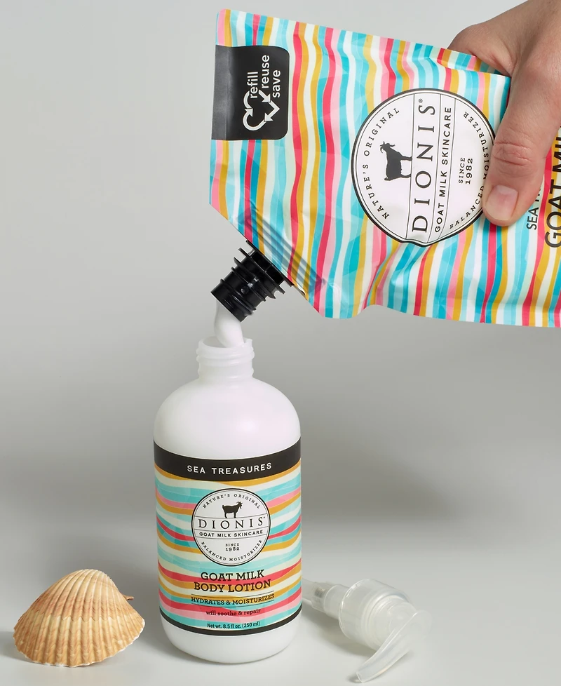 Dionis Sea Treasures Goat Milk Body Lotion Refill Set