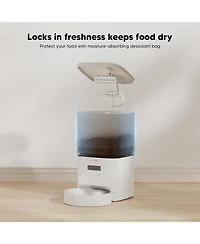 Automatic Cat Feeder-Timed Cat Feeders with 180-Day Battery Life,Cat Food Dispenser for Dry Food Fresh,1-6 Meals Per Day,Auto Pet Feeder for Cat&Dog