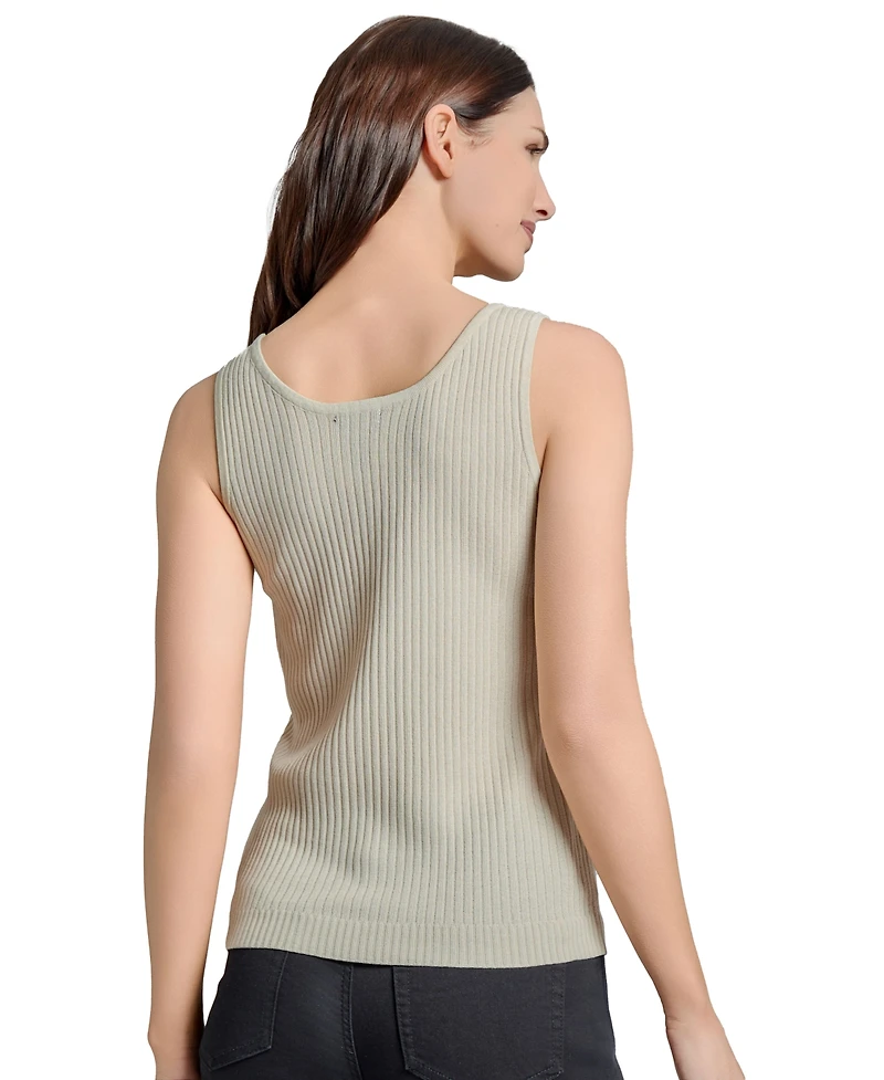 Jones New York Women's Sutton Ribbed Scoop-Neck Tank Top
