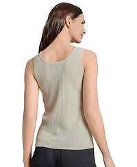 Jones New York Women's Sutton Ribbed Scoop-Neck Tank Top