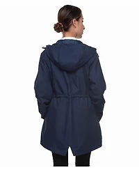 Rokka&Rolla Women's Hooded Anorak Trench Coat