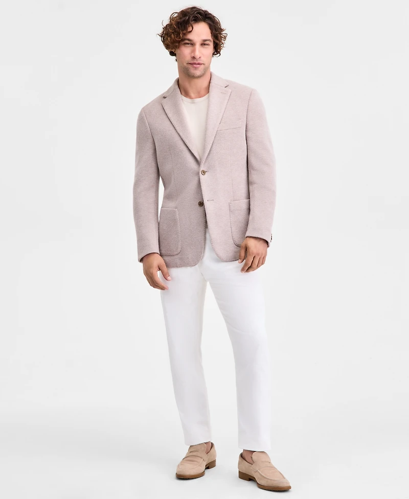 Michael Kors Men's Classic-Fit Stretch Oatmeal Knit Sport Coat