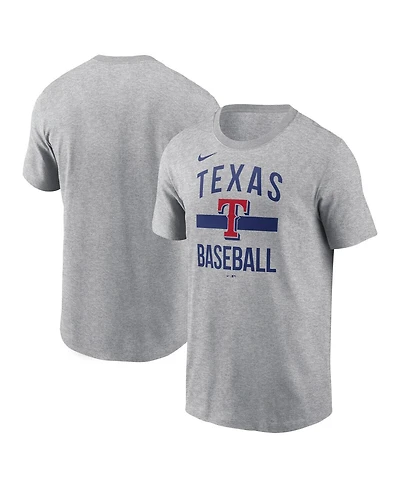 Nike Men's Heather Gray Texas Rangers Arched T-Shirt