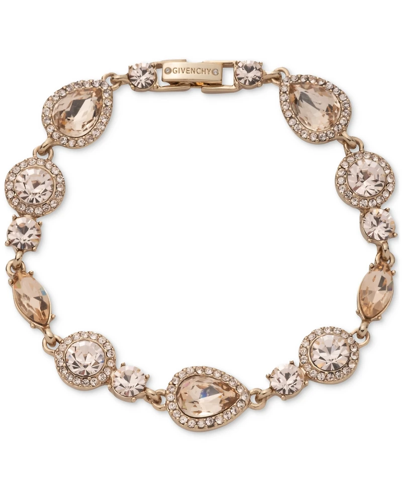 Givenchy Mixed Crystal Halo Statement Flex Bracelet