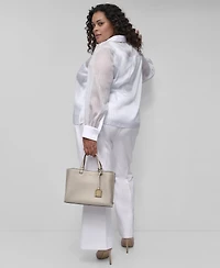 Dkny Plus Mid-Rise Straight-Leg Pants
