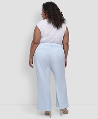 Dkny Plus Mid Rise Straight-Leg Pants