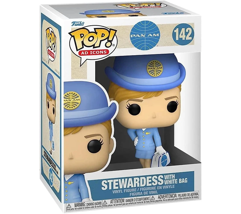 Pan Am Funko Pop Ad Icons Vinyl Figure | Stewardess with White Bag