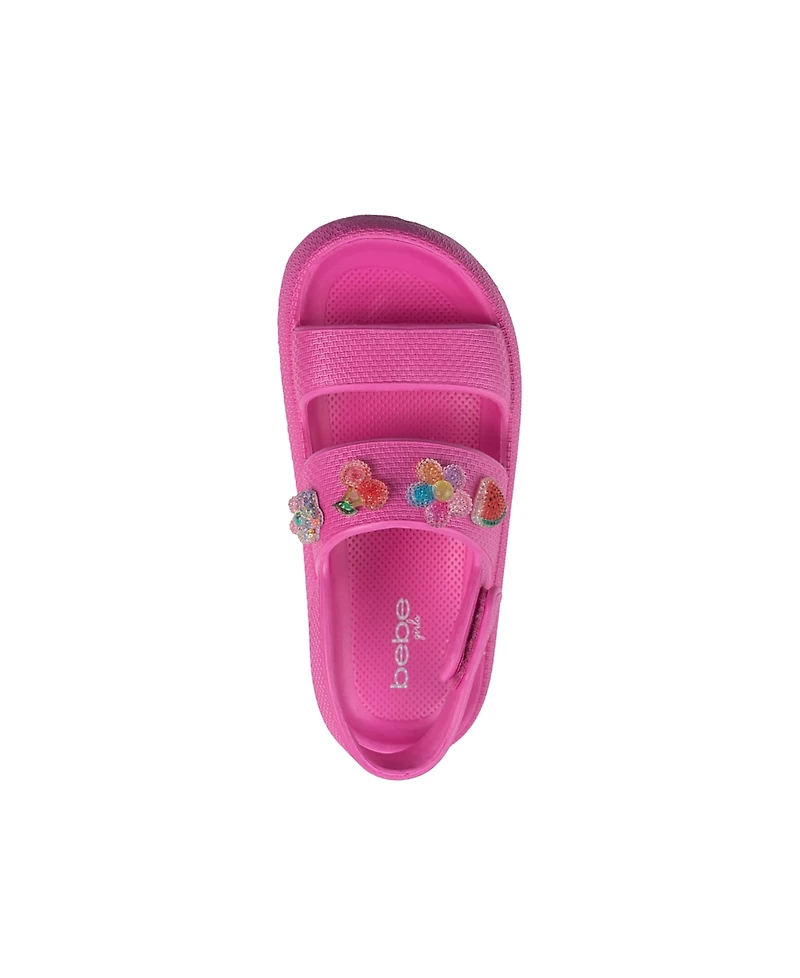 Bebe Little Girls Cute and Comfortable Summer with Charms Sandals