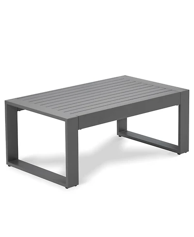 Aoodor Stylish and Durable Aluminum Outdoor Coffee Table Grey