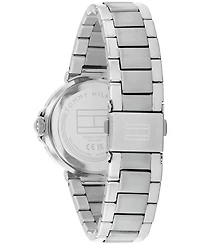 Tommy Hilfiger Women's Quartz Silver-Tone Stainless Steel Bracelet Watch, 34mm