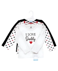 Hudson Baby Girls 3Pk Long Sleeve T-Shirts