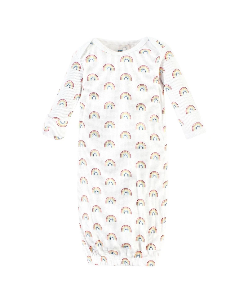 Hudson Baby Girls Thermal Gown 3pk