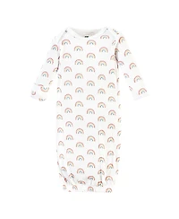 Hudson Baby Girls Thermal Gown 3pk