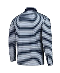 Colosseum Men's Navy Notre Dame Fighting Irish Striped Quarter-Zip Sweatshirt