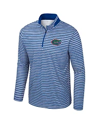 Colosseum Men's Royal Florida Gators Striped Quarter-Zip Sweatshirt