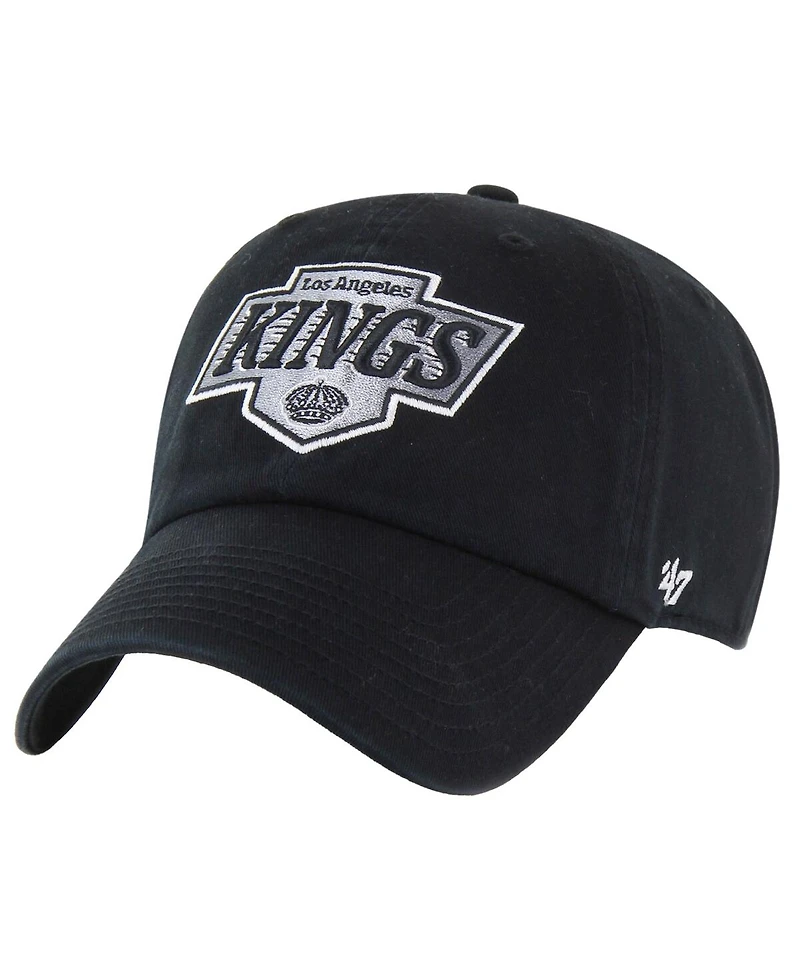 '47 Brand Men's Black Los Angeles Kings Core Logo Clean Up Adjustable Hat