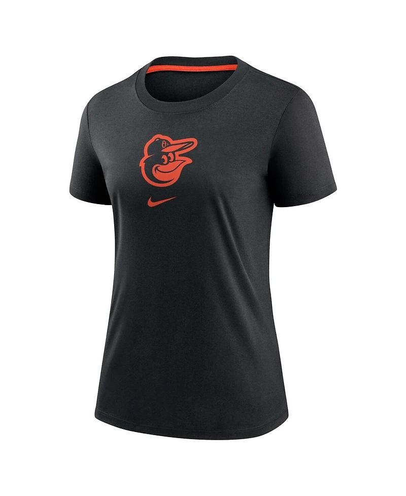 Nike Women's Black Baltimore Orioles Authentic Collection Early Work Tri-Blend T-Shirt
