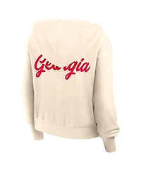 Nike Women's Cream Georgia Bulldogs Chill Midi Full-Zip Hoodie