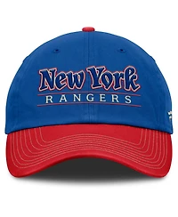 Fanatics Men's Blue/Red New York Rangers Heritage Home Ice Two-Tone Adjustable Hat