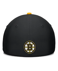 Fanatics Men's Black/Gold Boston Bruins Authentic Pro Rink Team Code Flex Hat