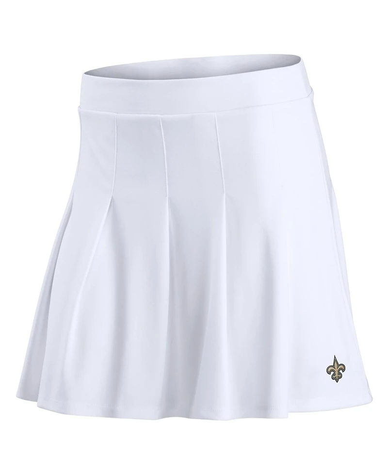 Fanatics Women's White New Orleans Saints Primary Logo Tennis Skirts