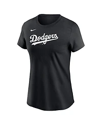 Nike Women's Black Los Angeles Dodgers Wordmark T-Shirt