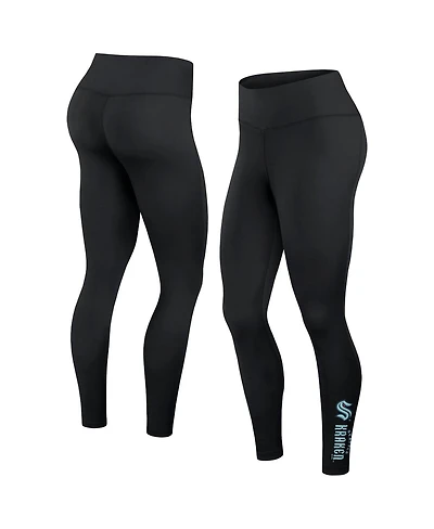 Fanatics Women's Black Seattle Kraken Wordmark Stacked Leggings