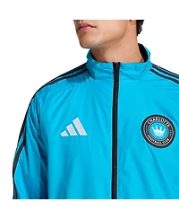 Adidas Men's Blue/Black Charlotte Fc 2025 Anthem Reversible Full-Zip Jacket
