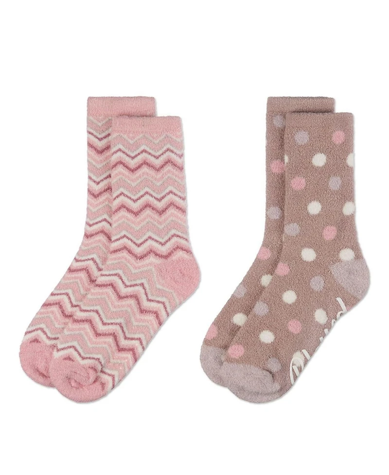 MeMoi Women's 2 Pair Pack Aloe Infused Non-Skid Spa Socks BWS1000